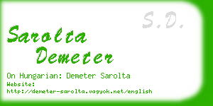 sarolta demeter business card